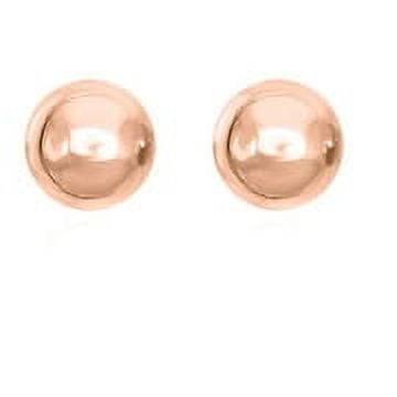 AVORA 10K Rose Gold 8mm Polished Ball Stud Earrings