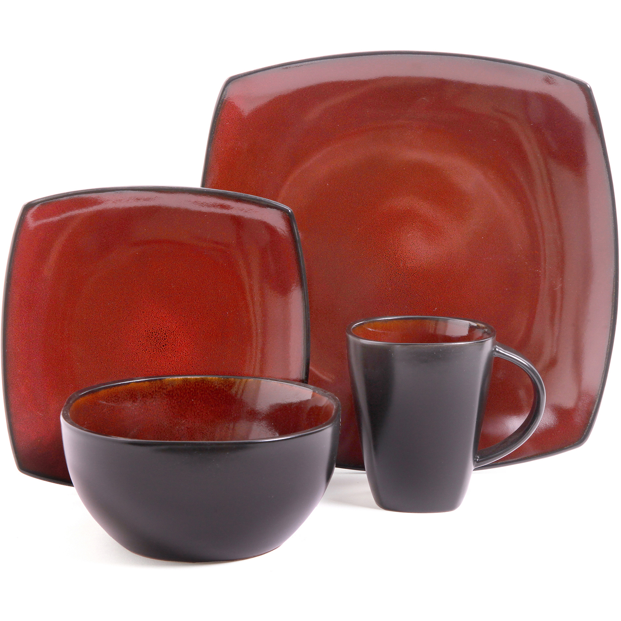 Better Homes & Gardens 16-Piece Dinnerware Set, Tuscan Red - image 2 of 6
