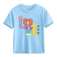 thumbnail image 1 of hengsof Children's Short Sleeve Printed T-shirt Tops, 1 of 8