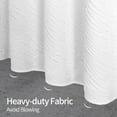 thumbnail image 6 of Zrodlmo Gradient Bubbles Textured Shower Curtain with Hooks, Water-Repellent Washable Fabric Bathroom Curtain, 72" x 72", White, 6 of 8