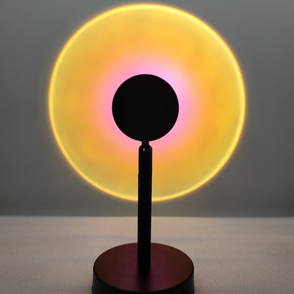 USB Sunset Projection Lamp – 180° Rotatable Metal Sunset Light, Multicolor Rainbow LED Projector for Selfie Photography Bedroom Decor