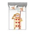 thumbnail image 2 of Alice in Wonderland Bedding Set with Sheet & Covers, Playing Card Illustration 6 of Hearts Girl Fiction Theme, Printed Bedroom Decor 2 Shams, 4 Sizes, Ecru Pale Brown Red, by Ambesonne, 2 of 3