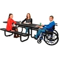 thumbnail image 6 of 8' ADA Rectangular Picnic Table, Expanded Metal, Black (96" Long), 6 of 7