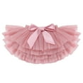 thumbnail image 4 of FYMNSI Baby Girls Birthday Outfit Cake Smash Outfit Romper Ruffle Tulle Tutu Skirt with Headband Clothes Set 6M Half Dusty Pink Qu, 4 of 7