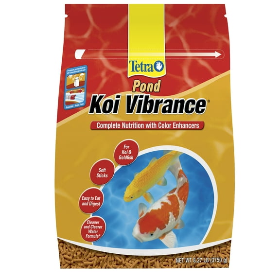 Tetra Pond Koi Vibrance Color Enhancing Floating Pond Fish Food, 8.27 lbs