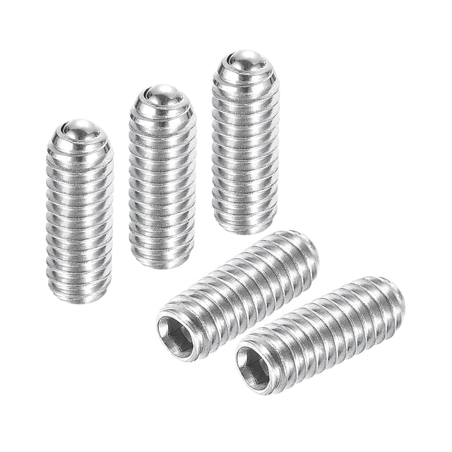 Ball Point Set Screws, M3 x 8mm 304 Stainless Steel Metric Spring Hex Socket Screw 15pack