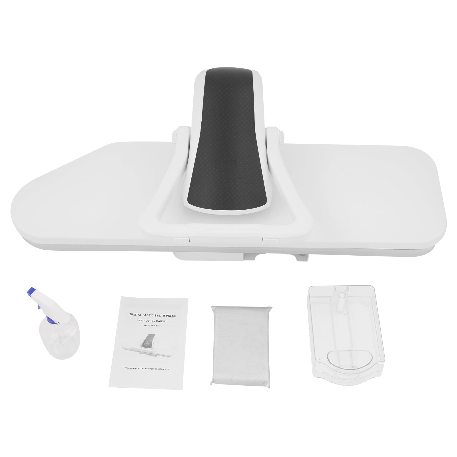 1600W Professional Steam Iron Press, LCD Intelligent Steam Press, Large Steam Iron Press White