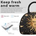 thumbnail image 3 of Ladies Gothic Starry Night Lunch Box: Constellation Pattern with Gold Accents - Insulated Reusable Bag, Leakproof Cooler with Mesh Pocket for Work & School, 3 of 4