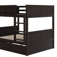 thumbnail image 3 of imerelez Full Over Full Bunk Bed with Twin Size Trundle, Espresso, 3 of 9
