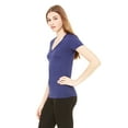 thumbnail image 4 of Bella + Canvas Ladies' Triblend Short-Sleeve Deep V-Neck T-Shirt - 8435, 4 of 4