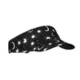 thumbnail image 2 of Kll Sport Sun Visor Hats Ball Caps Empty Top Baseball Sun Cap For Men Women-Crescent And Stars, 2 of 8