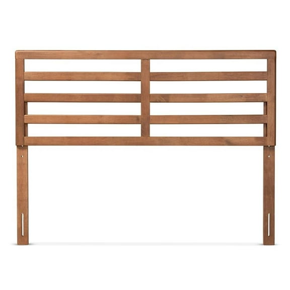 Baxton Studio Akemi Walnut Finished Wood Queen Size Headboard