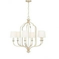 thumbnail image 7 of Chandelier 6 Light Winter Gold Metal/Cloth In Traditional Style 31 High By 30.75 Wide     -Traditional Installation Capital Lighting 438761Wg-698, 7 of 7