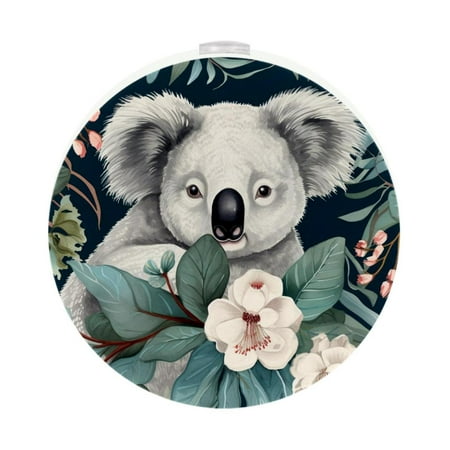 

Koala LED Round Night Light-2pcs: Energy-efficient Environmentally Friendly Soothing Glow for bedrooms bathrooms or nurseries.