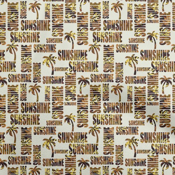 oneOone Cotton Poplin Brown Fabric Text Sewing Fabric By The Yard Printed Diy Clothing Sewing Supplies 56 Inch Wide