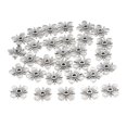 thumbnail image 1 of 30x Vintage Flower Shank Button Beads Accesorio Para Joyas Resultados plata vintage, 1 of 9