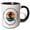 Black/White, variant on 3drose, Mount Sunapee, New Hampshire. Man Skier on White. Alpine Skiing Gift, 11oz Two-tone Blue Mug