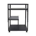 thumbnail image 3 of Computer Desk W/ Keyboard Tray 360° Swivel Wheels 4 Tiers Height Adjustable, 3 of 14