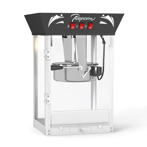 ZIVACATE Popcorn Maker Machine, 12 Oz Commercial Popcorn Machine, Movie Theater Popcorn Machine with Kettle, 850W Countertop Popcorn Popper for Parties, Black