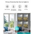 thumbnail image 4 of Window Privacy Film Spring Floral Stained Glass Window Film Decorative Sun Block Window Cover Modern Oil Painting Farmhouse Window Clings Static Adhesive Sticker for Bathroom 17.7"x78.7", 4 of 7