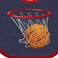 thumbnail image 4 of Inktastic Basketball Swish Boys or Girls Baby Bib, 4 of 4