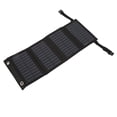 thumbnail image 4 of Panel solar plegable con puerto USB 5.5V 20W monocristalino de alta eficiencia IP65 impermeable para acampar al aire libre negro, 4 of 12