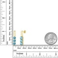 thumbnail image 6 of Gem Stone King 18K Yellow Gold Plated Silver Swiss Blue Topaz Drop Dangle Earrings for Women | 1.95 Cttw | Gemstone November Birthstone | Round 5MM, 6 of 6