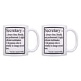 thumbnail image 1 of ThisWear Secretary Mug Set Secretary Definition Coffee Cup Set Secretary 11 ounce 2 Pack Coffee Mugs, 1 of 4