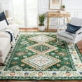 thumbnail image 2 of SAFAVIEH Aspen Dedrick Southwestern Wool Area Rug, Green/Ivory, 7' x 7' Square, 2 of 9