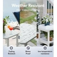 thumbnail image 4 of PASAMIC Outdoor Side Table, HDPE Adirondack Oval Side Table with 2-Tier Storage, Weather Resistant Outdoor End Table for Patio, Backyard, Pool, Indoor Companion, Beach, Easy Maintenance Table (White), 4 of 6
