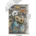 thumbnail image 5 of Have Faith in What Will Be Daisy Vintage Tin Sign Bathroom Wall Art Blue Mason Jar Flower Decor Artwork Print Pictures For Gifts, Hanging in Office, Dining Room 5.5x8 Inches, 5 of 7