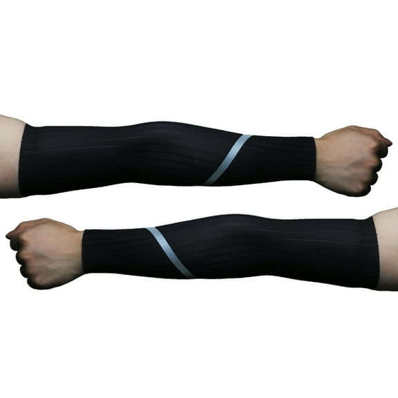 One Pair Ice Fabric Breathable UV Protection Running Arm Sleeves Fitness Basketball Elbow Pad Sport Cycling Arm Warmers