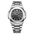 thumbnail image 2 of Resicozy Watch for Men and Women Stainless Steel Business Wrist Watch Date Display Waterproof Classic Casual Wristwatch C One Size, 2 of 3