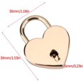 thumbnail image 2 of Juego de 2 Candados con Llave en Forma de Corazón JAMW Metal Zinc Oro Rosa, 2 of 5