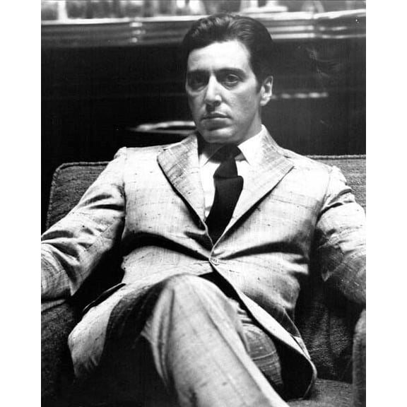 The Godfather Part II 1974 Al Pacino seated as Michael corleone 8x10 photo