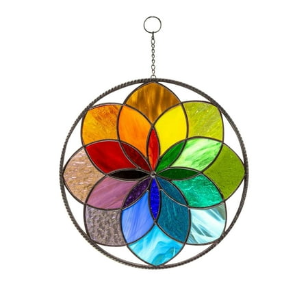

Relanfenk Home Decor Hanging Ornament Indoor Window Pendant Stained Multicolor Colorful & Hangs Decorations