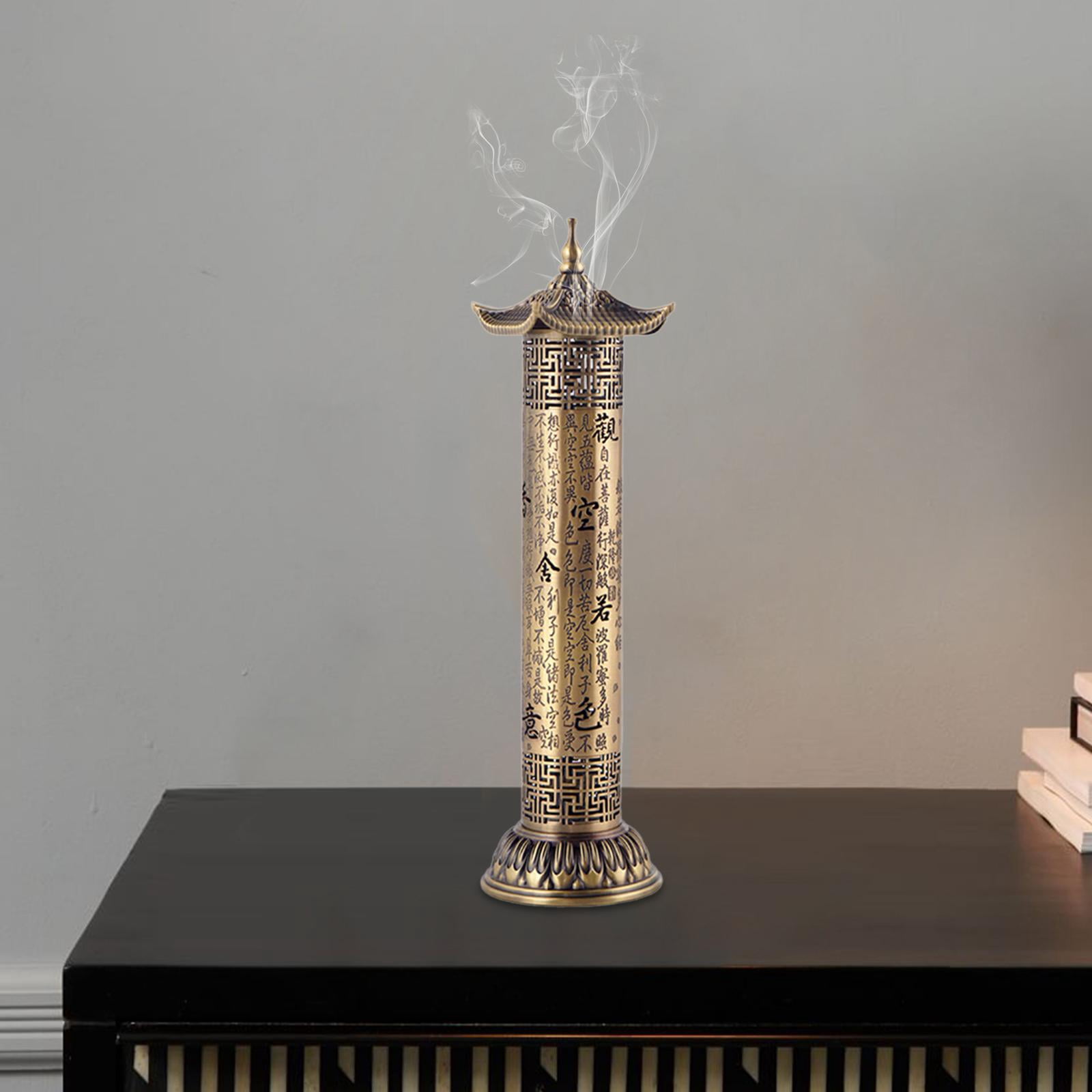 WLPZXP Incense Burner Ash Catcher Incense Stick Holder Censer for Holiday Bedroom Hotel Gold