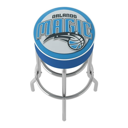 Orlando Magic NBA Padded Swivel Bar Stool - Blue, Black, Silver