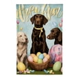 thumbnail image 2 of PHYHOO  Happy Easter Garden Flag Double Sided Outside, Easter Eggs Dogs Welcome Yard Outdoor Decoration White, 2 of 6