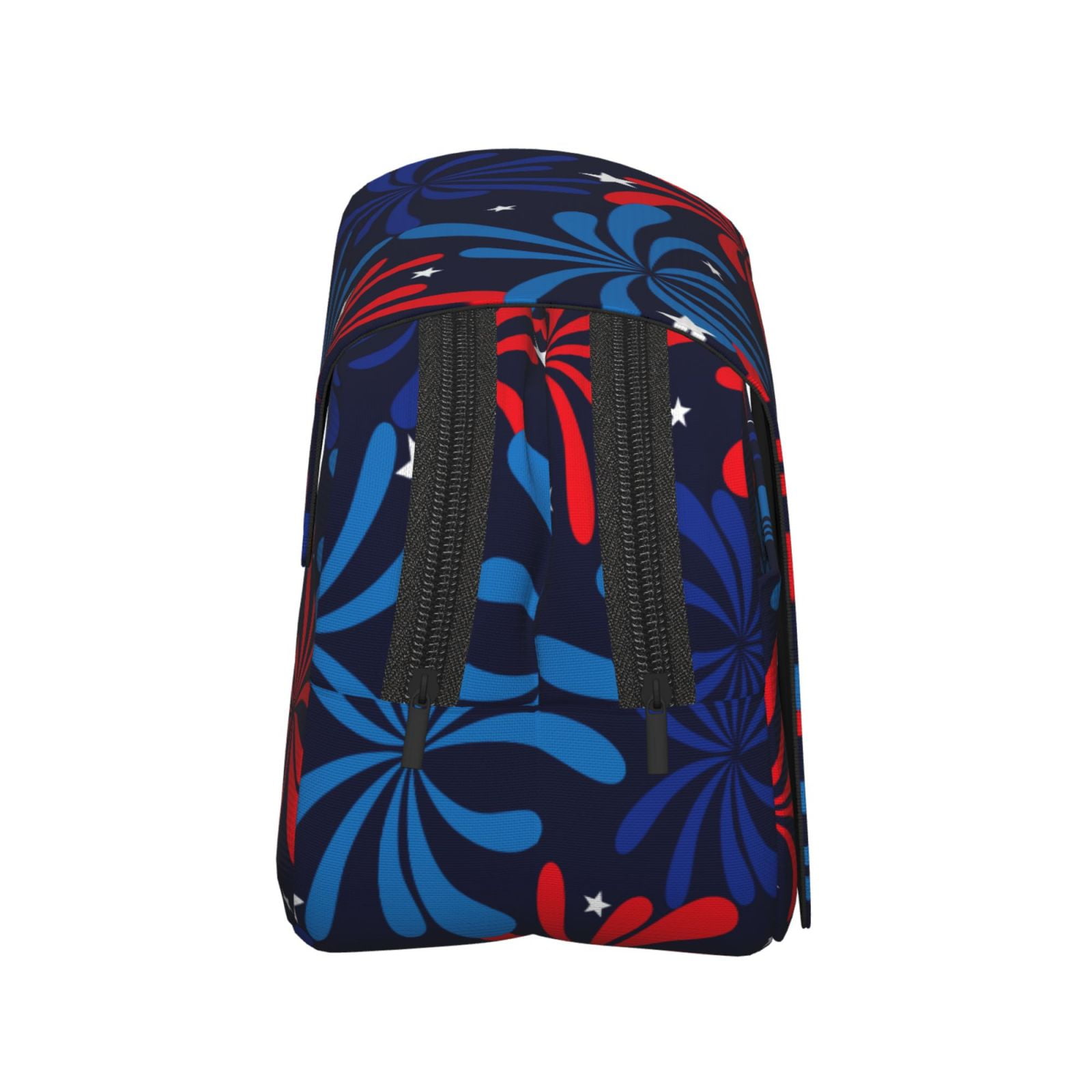 Rateoe Red White Blue Fireworks Pattern Double Clamshell Pen Case, Storage Organizer with Two Zipper Compartments– Holds Up to 50 Pencils & Pens