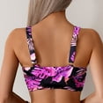 thumbnail image 4 of DHFJKG Women Bikini Top Floral Adjustable Straps V Neck Twist Front Tropical Printed Summer Swimwear Tops Holiday Beachwear, 4 of 6