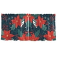 thumbnail image 7 of Yayeee Kitchen Curtains Tier Set of 2 Light Filtering 57"x24" Over Sink Window Panels, Christmas Berries, 7 of 7