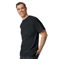 thumbnail image 4 of Gildan Ultra Cotton Tall T-Shirt, Men's Short Sleeve Crewneck Classic Shirt, Black Tee, 2XLT, 4 of 5
