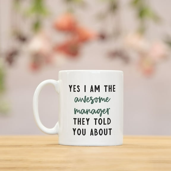 Awesome Manager boss Christmas gift | colleague gift co worker gift | funny mug management manager, Ceramic Mug 11Oz