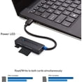 thumbnail image 3 of Cable Matters Dual Slot USB C Card Reader (USB C SD Card Reader) in Black for Micro SD, SDHC, SDXC Memory Cards - Thunderbolt 3 Port Compatible, 3 of 6
