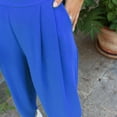thumbnail image 4 of QUINDOS Pants for Women Taper High Waisted Ankle Length Sports Sweatpants Pleated Athletic Fit Pants with Pockets, 4 of 8
