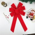 thumbnail image 2 of EIGTHTAIL Nœuds de Noël Rouges Grand Nœud en Velours pour Couronnes Arbre Décoration Extérieure Rouge, 2 of 7
