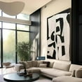 thumbnail image 2 of Hieng Beige Wabi Sabi Wall Art Black Beige Abstract Painting Hieng Minimalist Canvas Large Neutral Rich Textured Living Room Decor with frame, 2 of 6