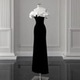thumbnail image 3 of Prom Dresses Boat Neck Mermaid Prom Dress Customize Party Dress - black sequin style / 16W, 3 of 8