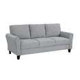 thumbnail image 5 of Living Room Casual 3pcs Sofa Set Dark Gray Textured Upholstered Sofa Loveseat Chair Rounded Arms Couch, 5 of 7